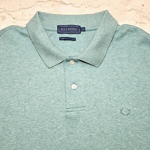 Biltmore Mens Teal Blue Short Sleeve Cotton Polo Shirt Size XL